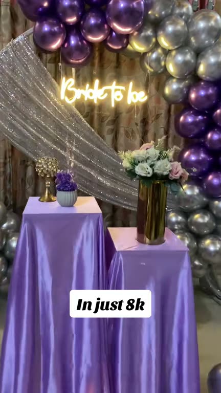 Bride to be in purple, decorated by Event Integration in Faisalabad