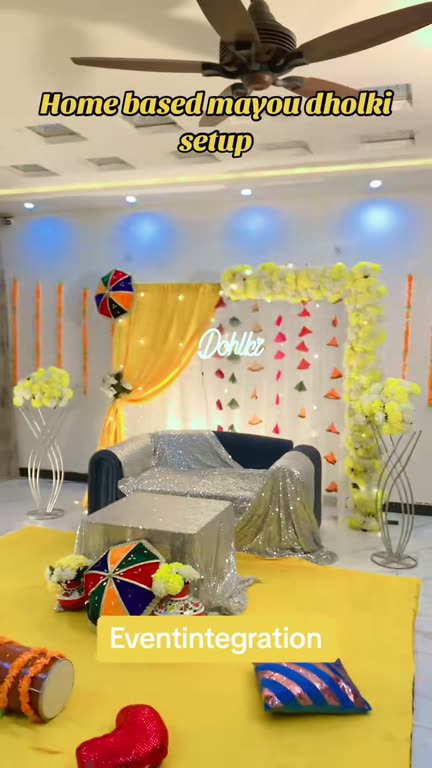 Mayoun and dholki at home, decorated by Event Integration in Faisalabad