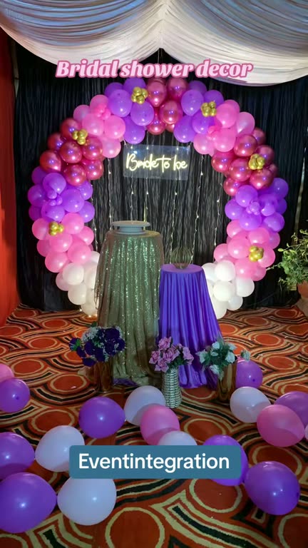 Bridal shower, built in front of you, decorated by Event Integration in Faisalabad