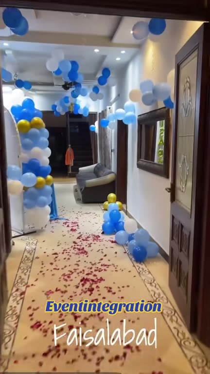 Welcome home, from the stairs up, decorated by Event Integration in Faisalabad
